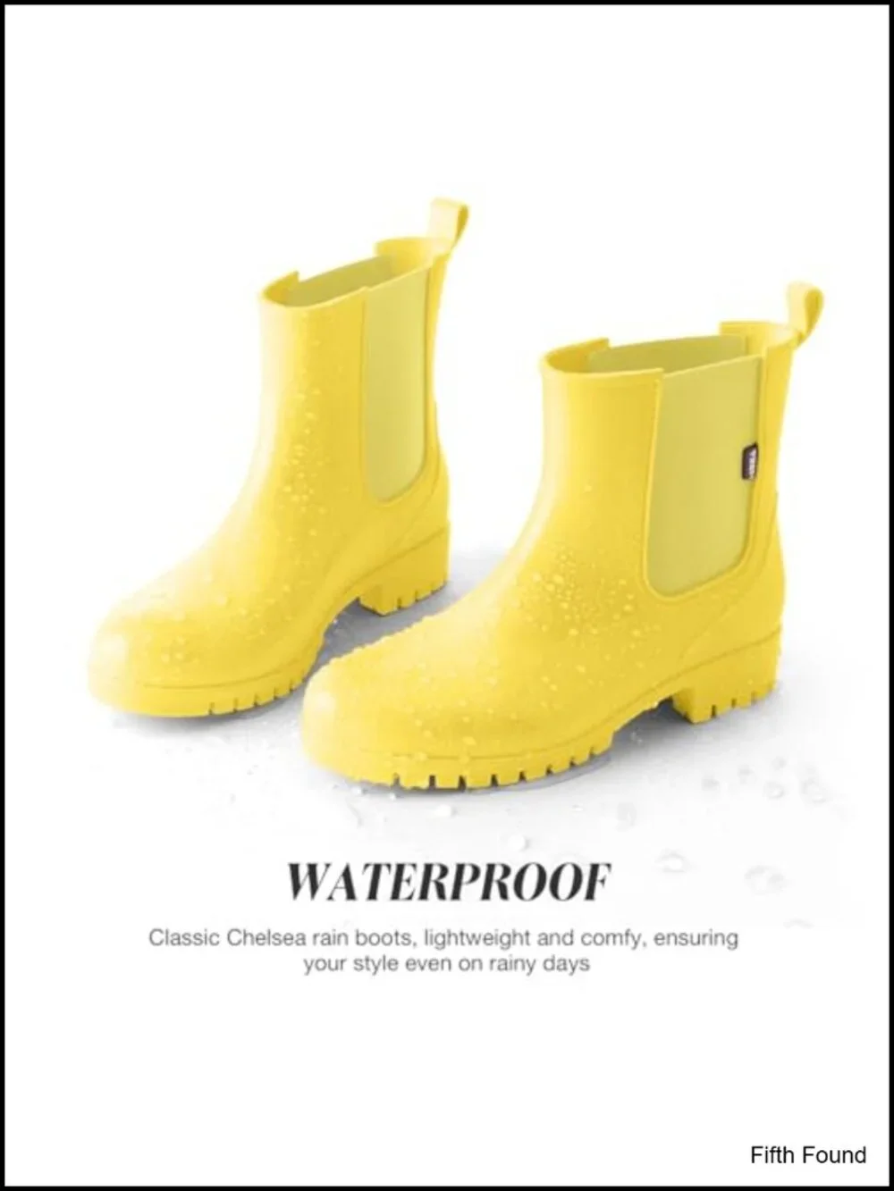 Waterproof Chelsea Rain Boots for Women Lightweight Anti-Slip